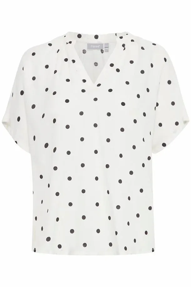 3491- Polka Dot Blouse - Fransa