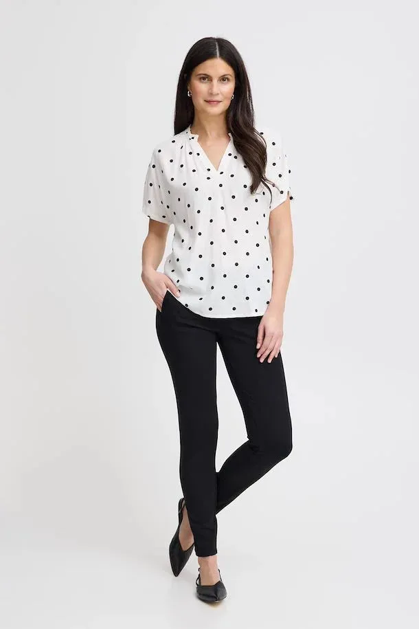 3491- Polka Dot Blouse - Fransa