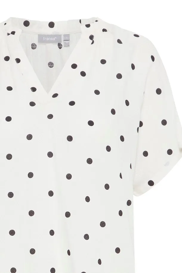 3491- Polka Dot Blouse - Fransa