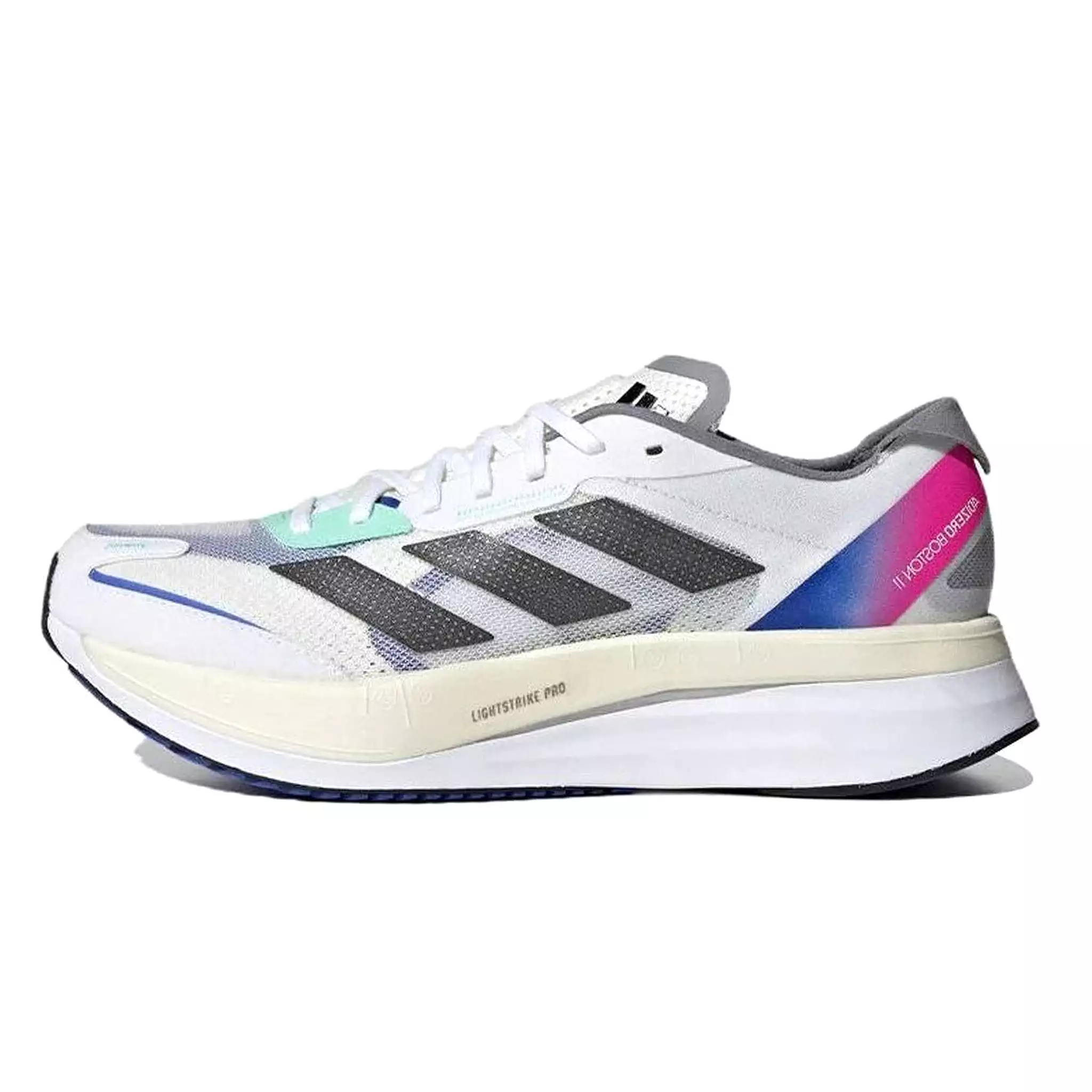 ADIDAS ADIZERO BOSTON 11 WHITE LUCID BLUE FUCHSIA