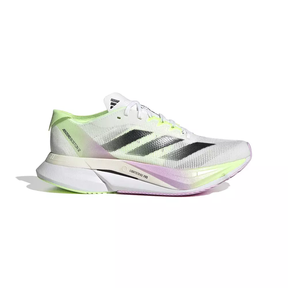 Adidas Adizero Boston 12 Blanca Verde Rosa