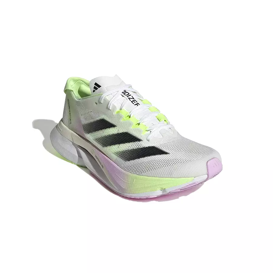 Adidas Adizero Boston 12 Blanca Verde Rosa