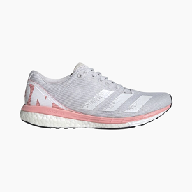 Adidas Adizero Boston 8 Womens Running Shoe -Dash Grey/Cloud White/Glory Pink