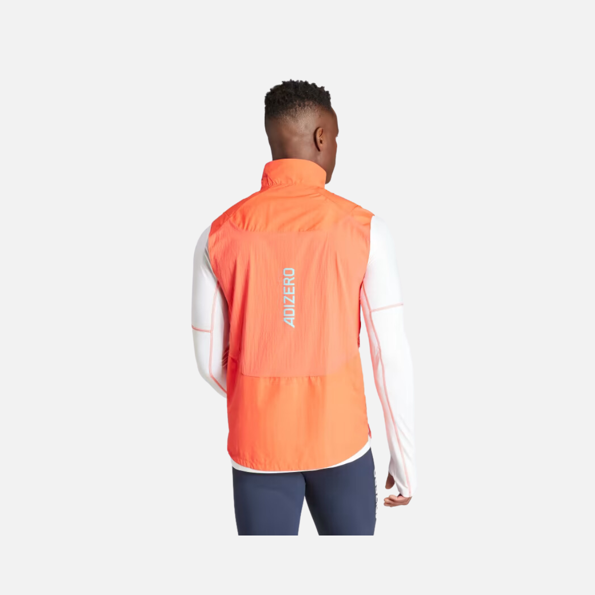 Adidas Adizero Half-Zip Men's Running Vest -Bright Red