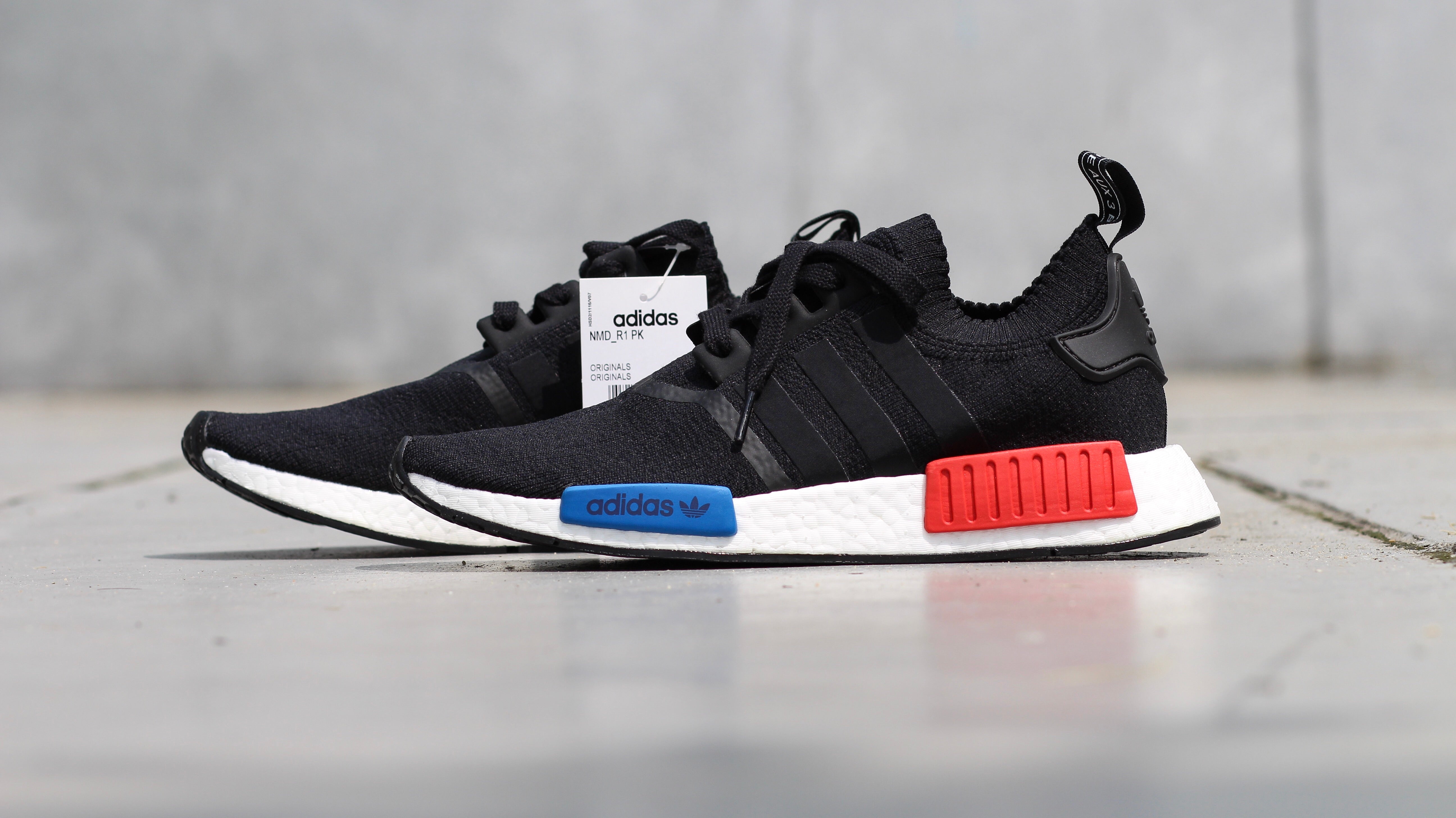 ADIDAS NMD R1 OG Black Blue  Red (S79168)