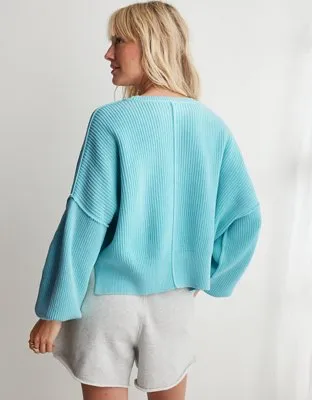 Aerie Beyond Cropped Sweater-