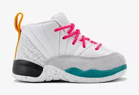 Air Jordan 12 Retro Infant Toddler Lifestyle Shoes (White/Vapor Green/Photon Dust)