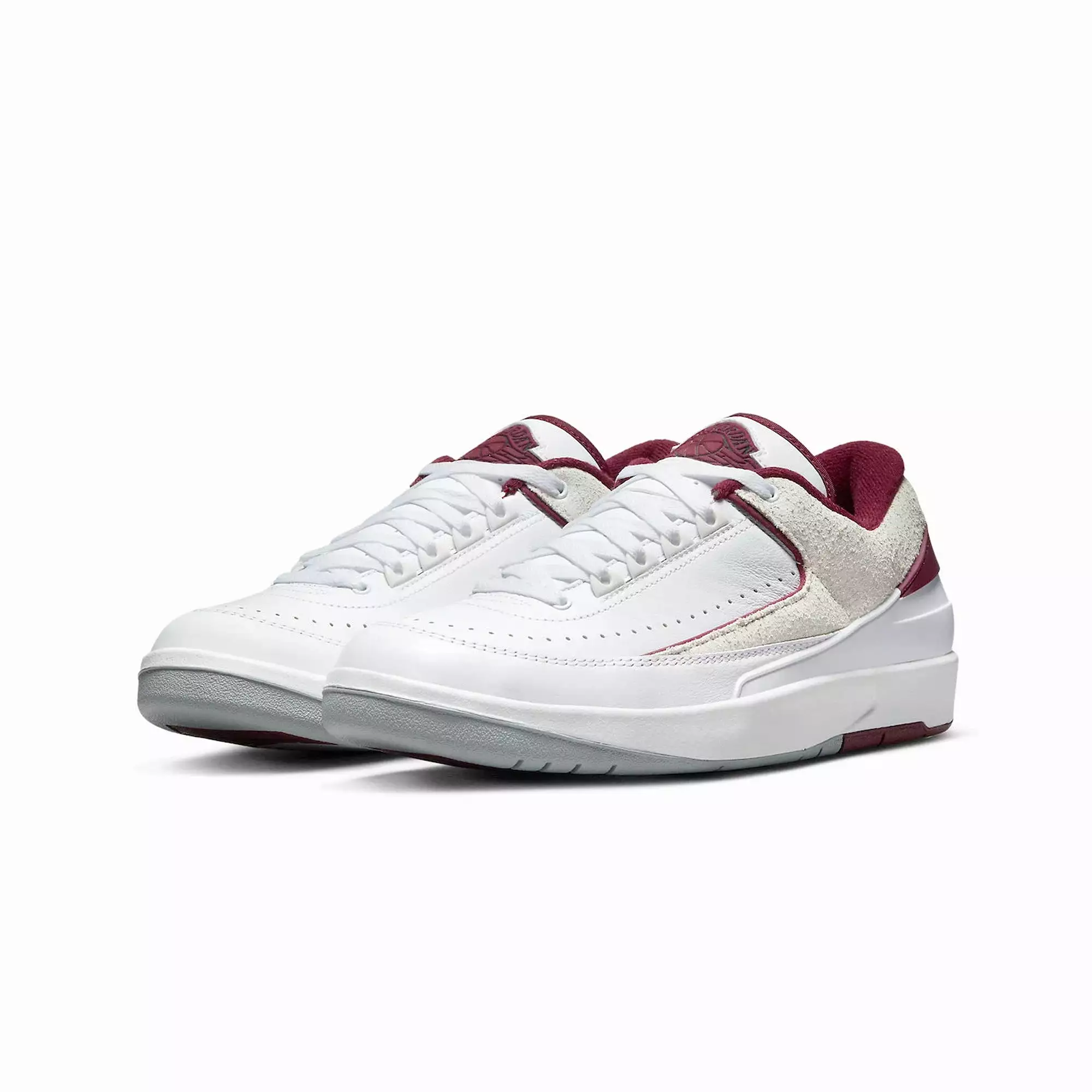 AIR JORDAN 2 RETRO LOW 'WHITE/CHERRYWOOD RED-LT STEEL GREY'