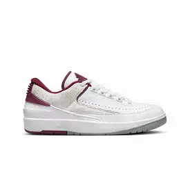 AIR JORDAN 2 RETRO LOW 'WHITE/CHERRYWOOD RED-LT STEEL GREY'