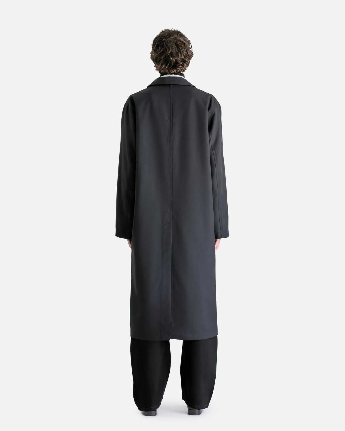 Asymmetric Coat - Marine Melange