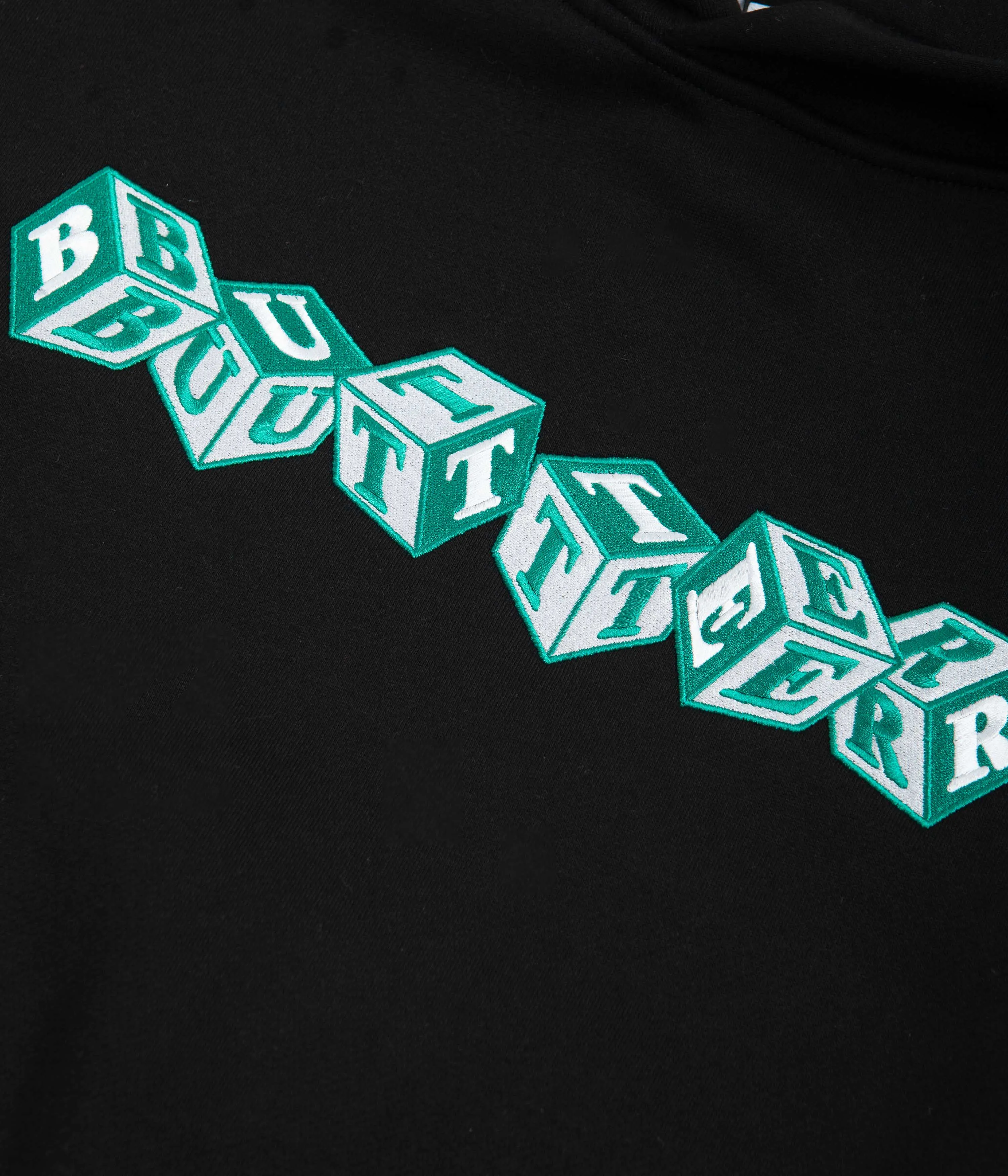 Butter Goods Cubes Embroidered Hoodie - Black