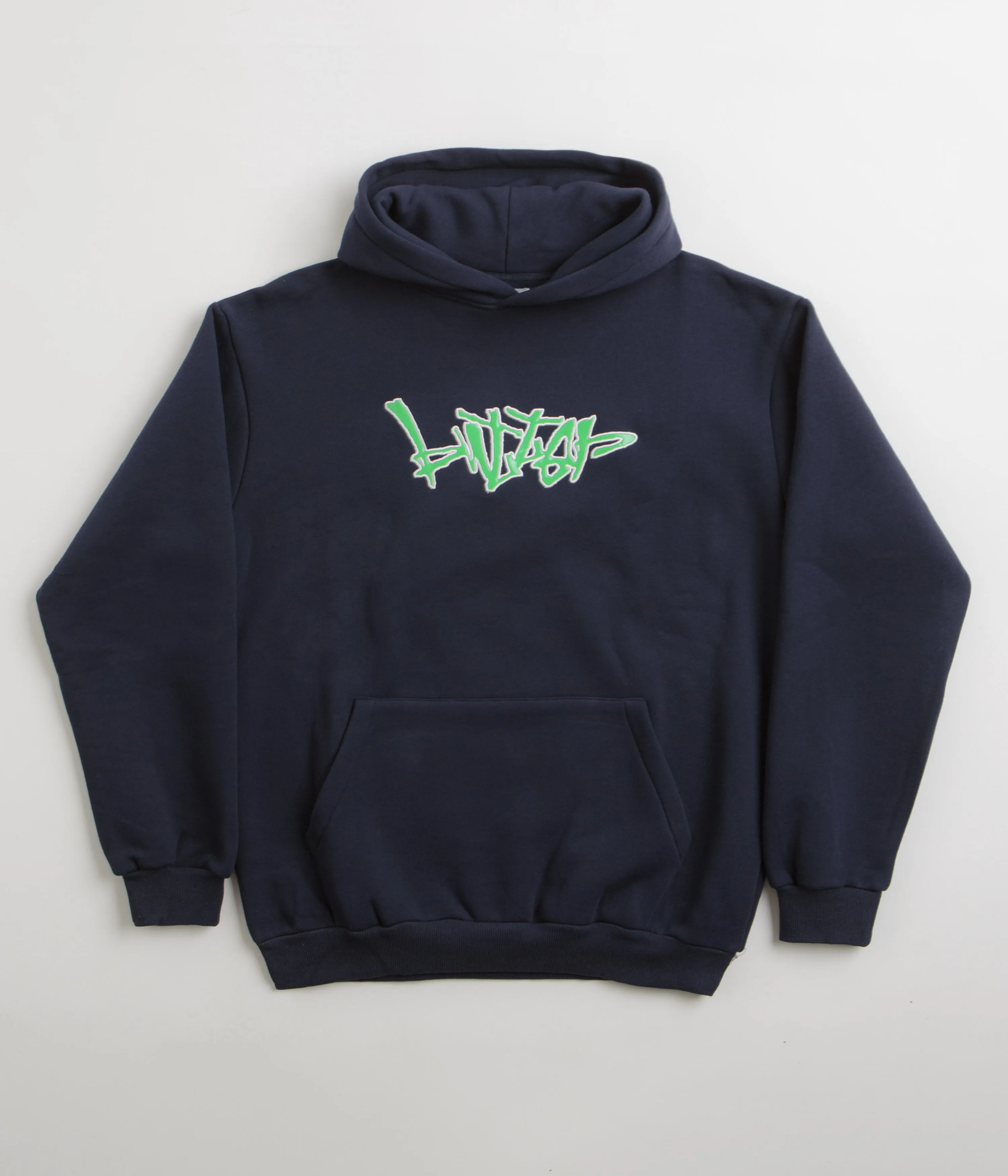 Butter Goods Scratch Applique Hoodie - Deep Navy