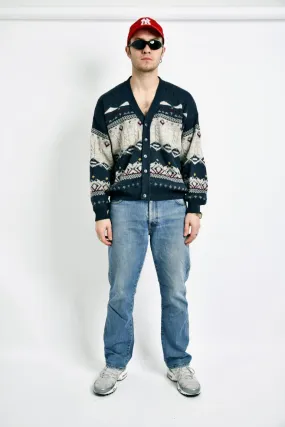 Cardigan vintage sweater mens