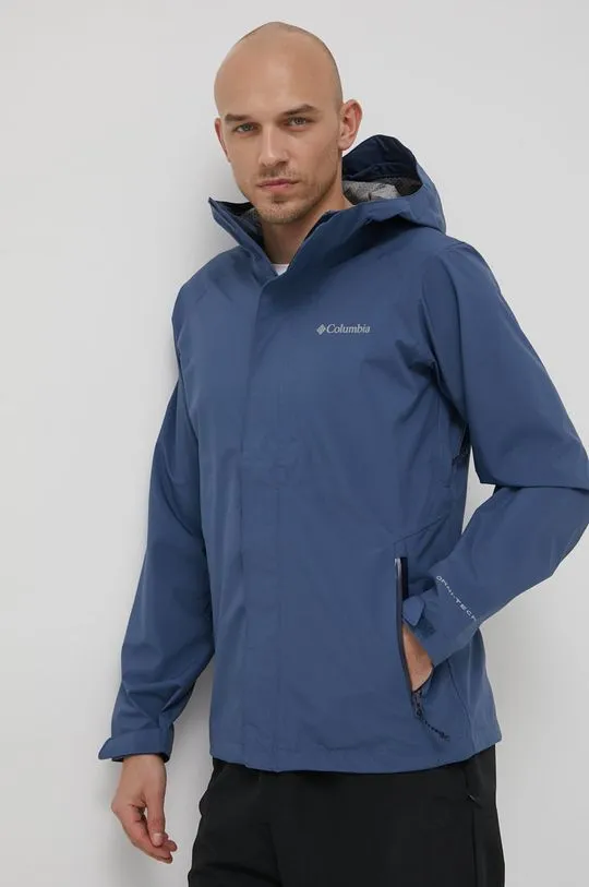 Columbia outdoor jacket Earth Explorer navy blue color