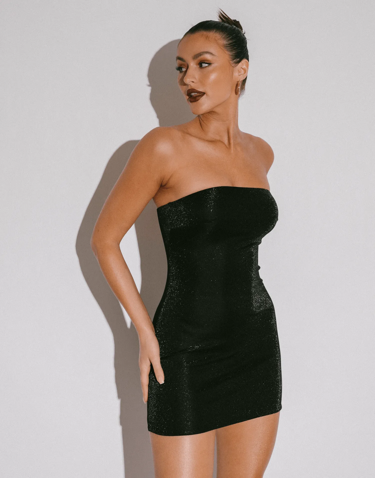 Dance With Me Mini Dress (Black Shimmer)