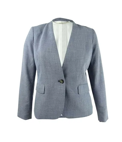 Dkny Womens 2-Tone One Button Blazer Jacket, TW1