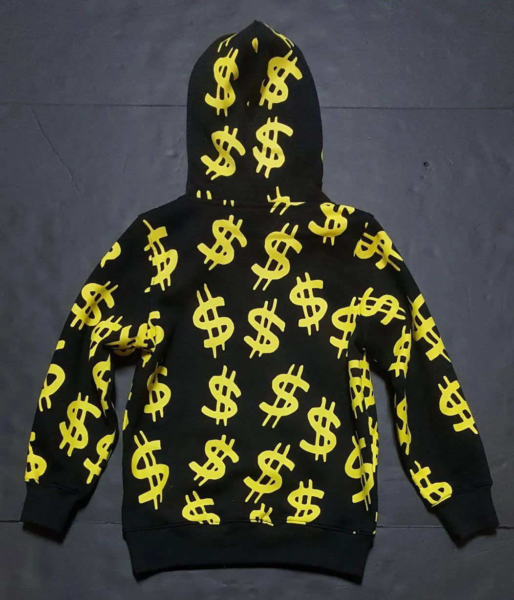 Freeze Max/Looney Tunes Kids Riche Rich Dollars and Sign Hoodie