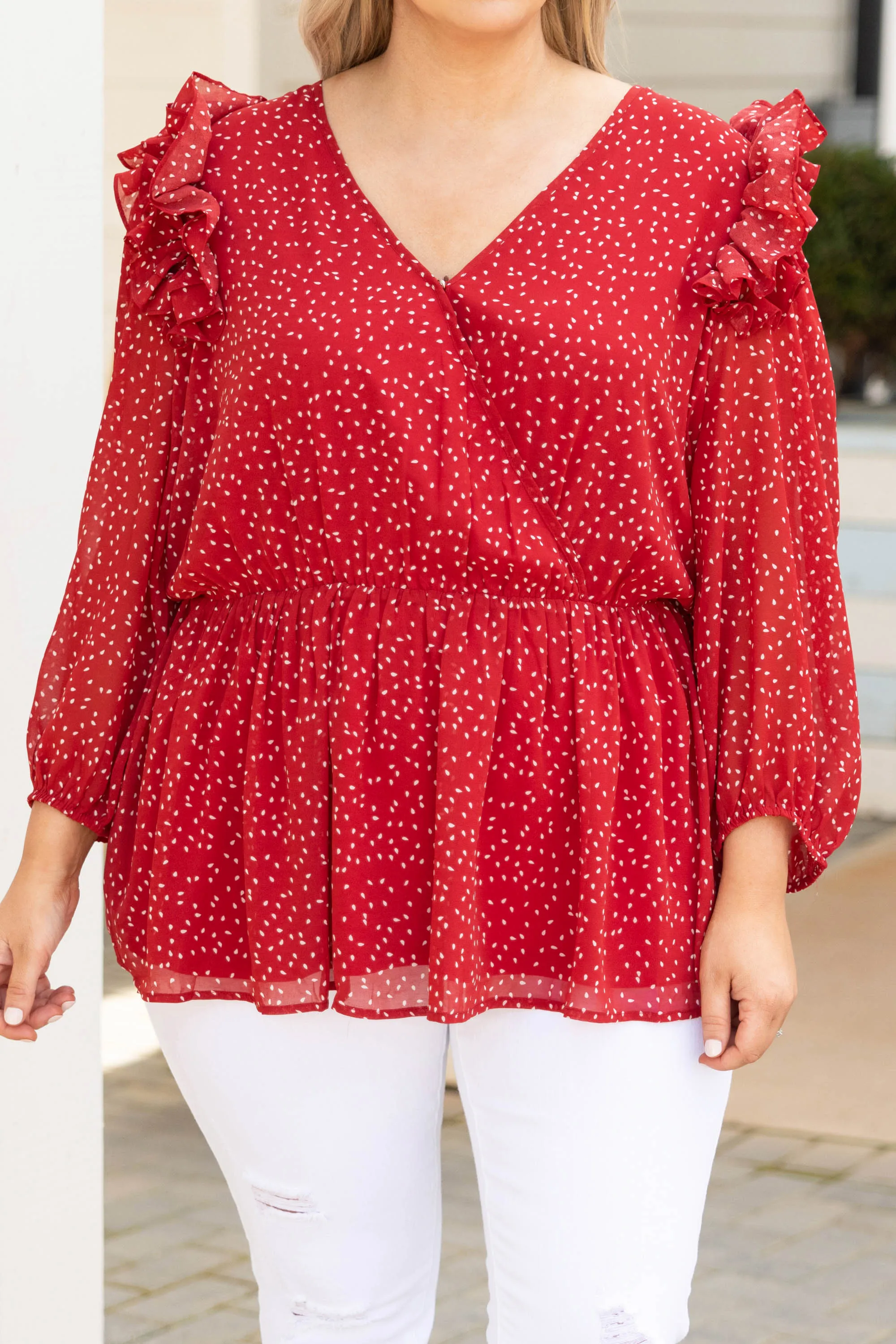 Fun In The Air Tonight Blouse, Red