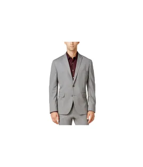 I-N-C Mens Heathered Two Button Blazer Jacket, TW1