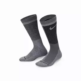 (Kids) Nike Everyday Essential Crew Socks (1 Pack) Black / Grey