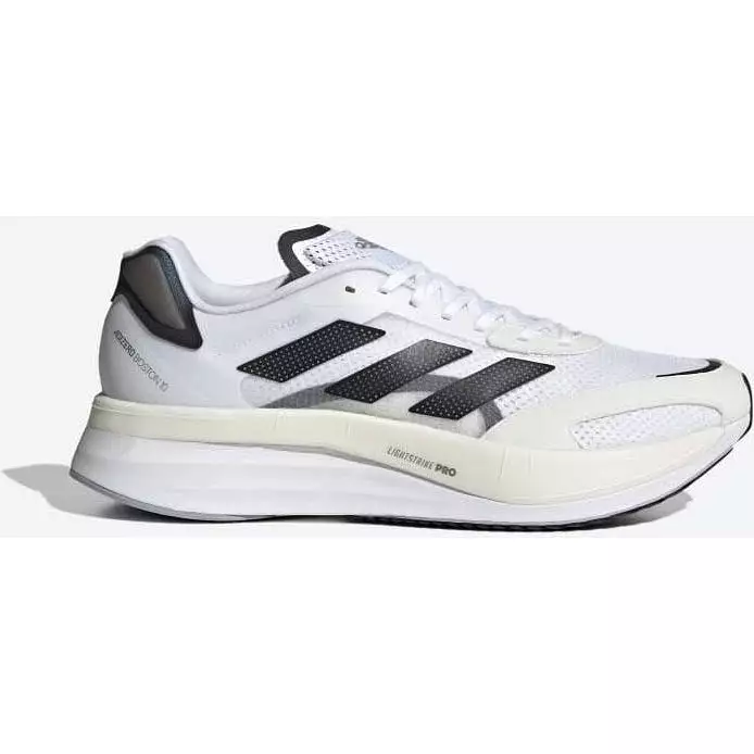 Men's Adidas Adizero Boston 10, Ftwr White / Core Black / Silver Met, 11 D Medium