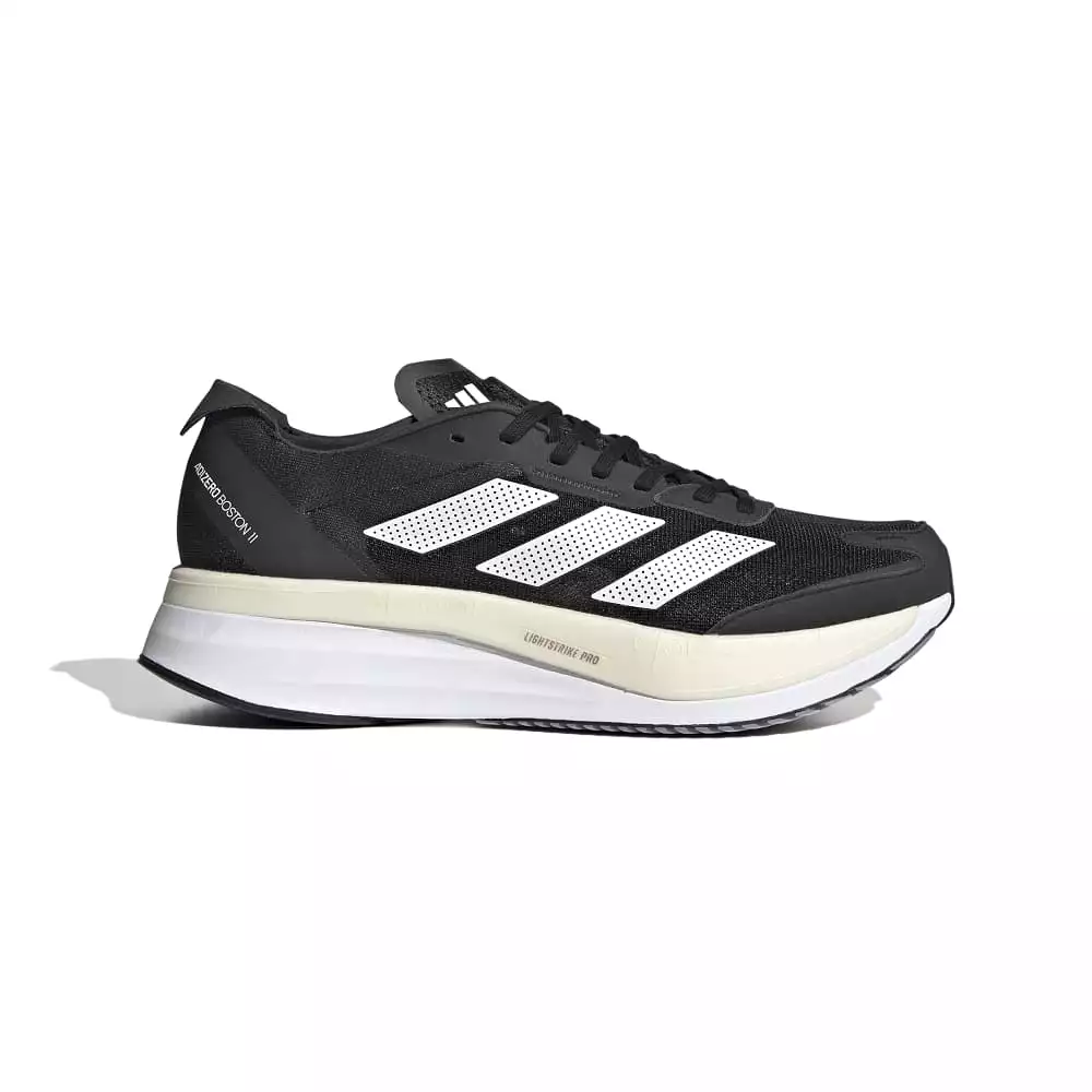 Men's Adidas Adizero Boston 11, Core Black/FTWR White/Carbon, 10 D Medium