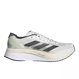 Men's Adidas Adizero Boston 11, Crystal White/Night Metallic/Linen Green, 10.5 D Medium