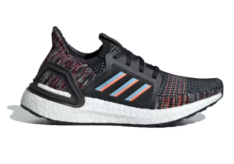 Men's Adidas Ultraboost 19, Core Black/Hi Res Coral, 10.5 D Medium