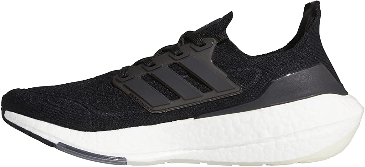 Men's Adidas Ultraboost 21, Black/Black/Grey, 10.5 D Medium