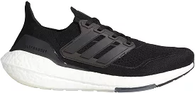 Men's Adidas Ultraboost 21, Black/Black/Grey, 11.5 D Medium