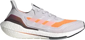 Men's Adidas Ultraboost 21, Dash Grey/Dash Grey/Screaming Orange, 10.5 D Medium