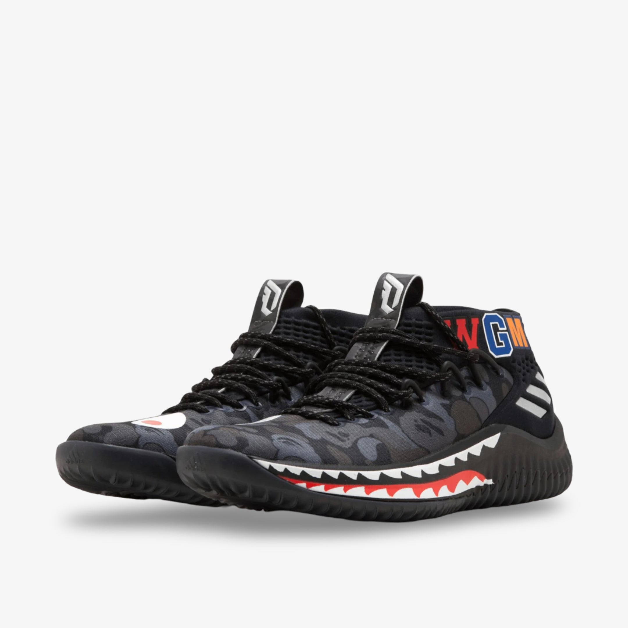 (Men's) Adidas x BAPE A Bathing Ape Dame 4 'ABC Black Camo' (2018) AP9975