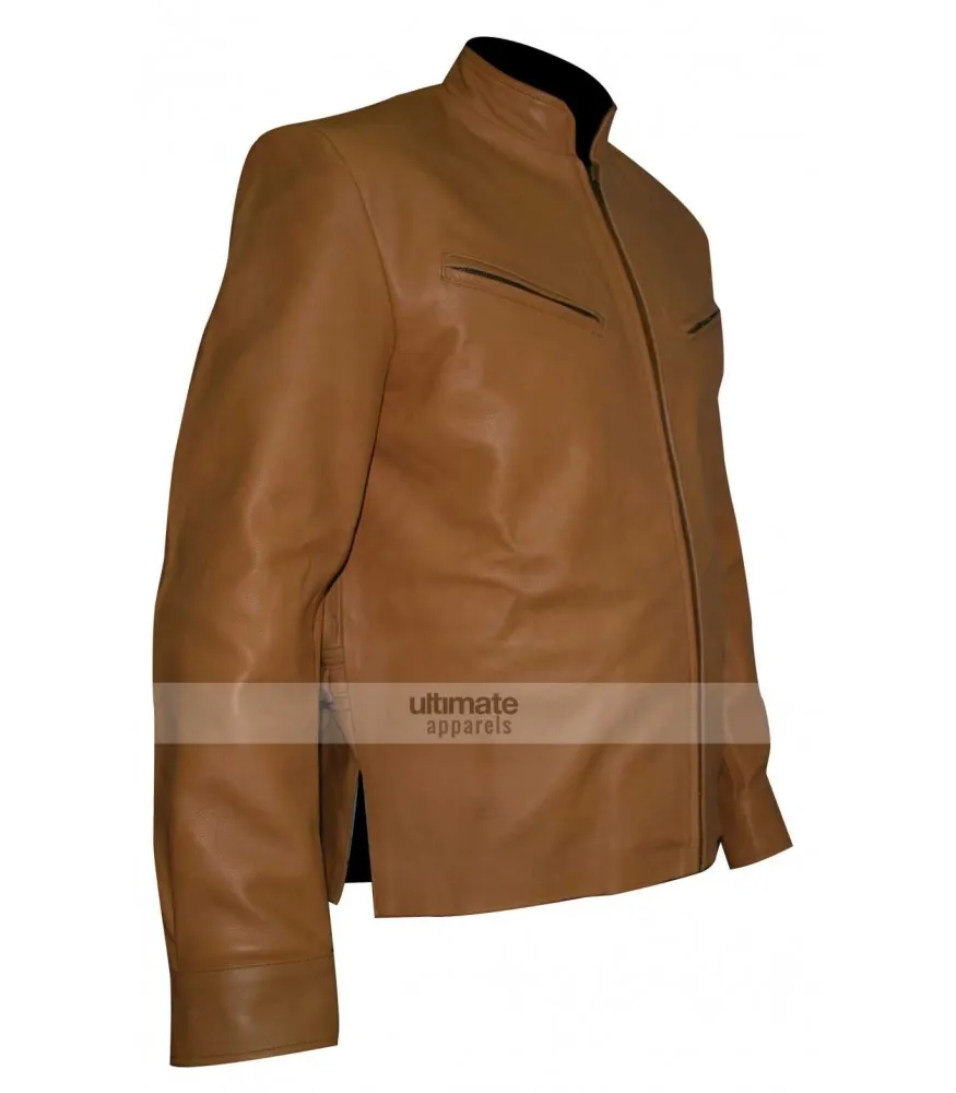 Next Nicolas Cage (Cris Johnson) Brown Biker Jacket