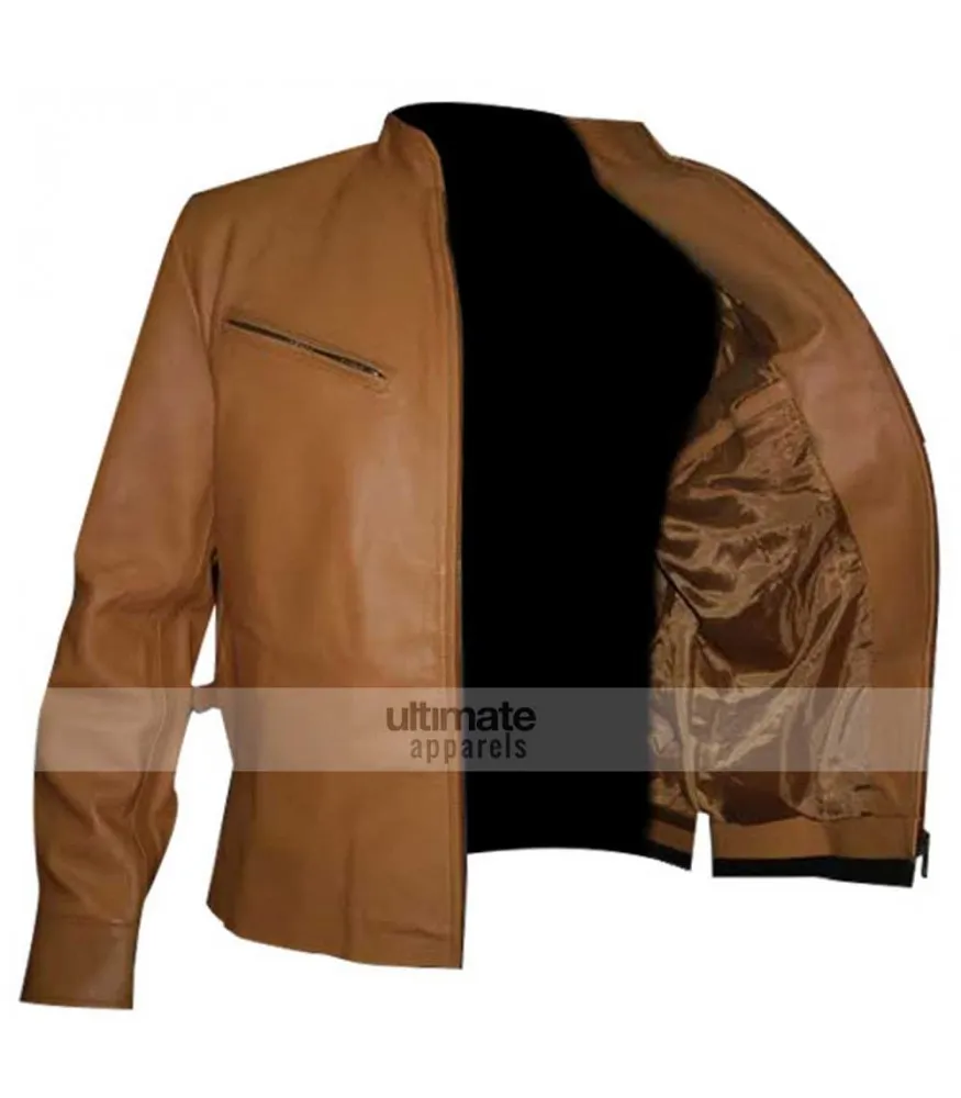 Next Nicolas Cage (Cris Johnson) Brown Biker Jacket