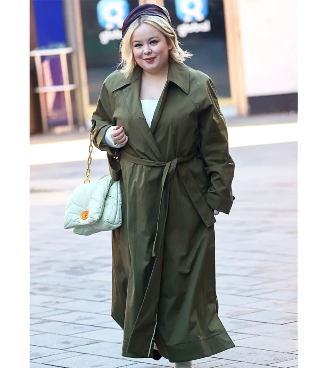 Nicola Coughlan Forest Green UK Wrap Coat