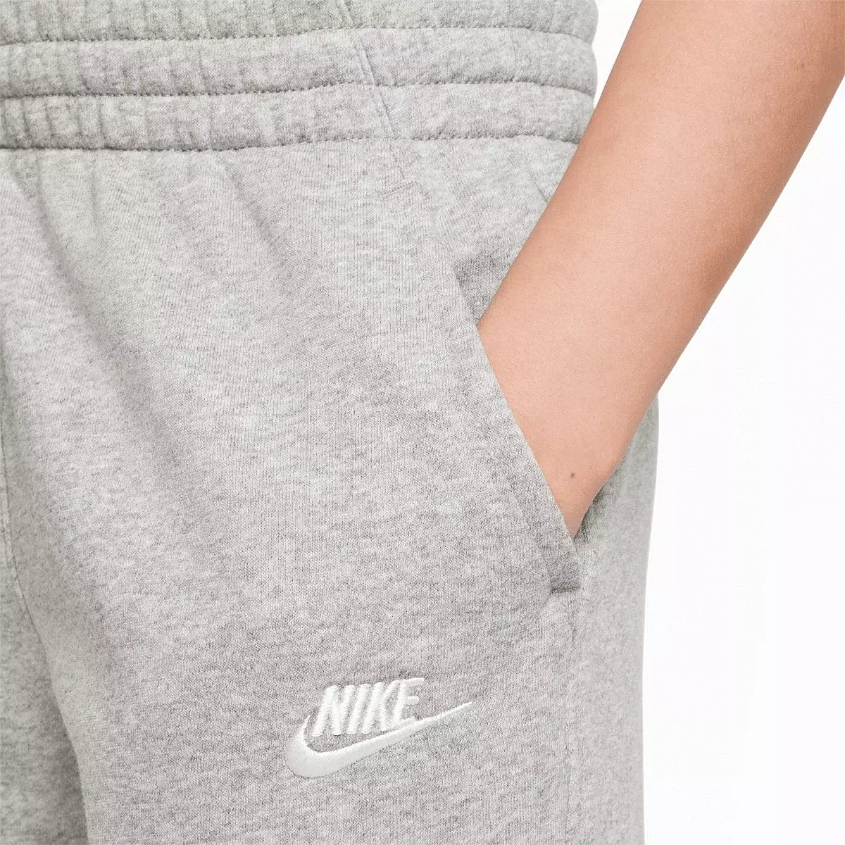 NIKE JUNIOR CLUB FLEECE FRENCH TERRY GREY SHORTS