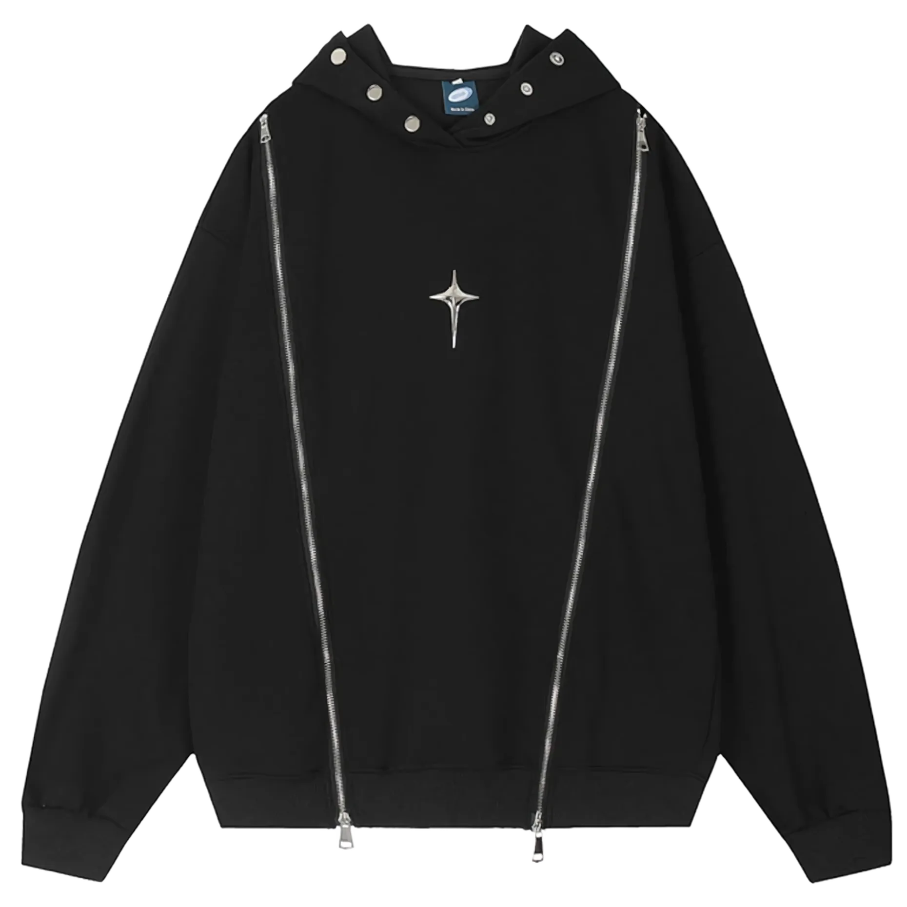 'Prestige' Oversized Double Zip Hoodie