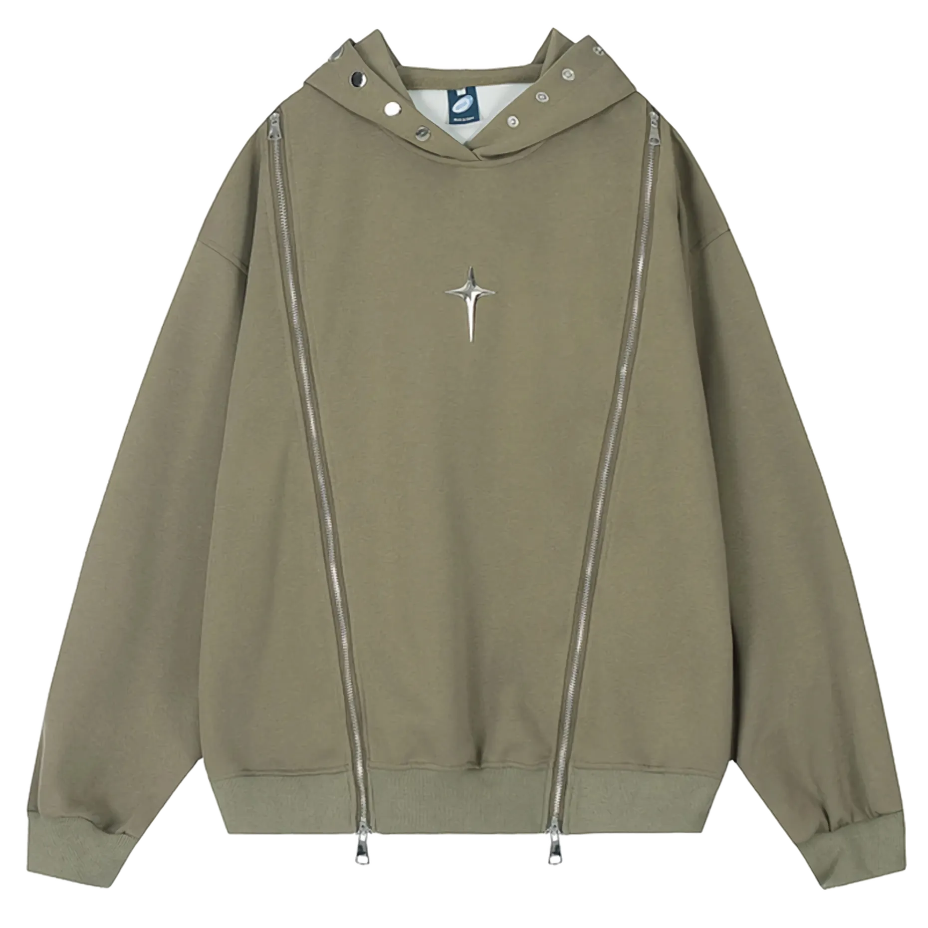 'Prestige' Oversized Double Zip Hoodie