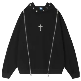 'Prestige' Oversized Double Zip Hoodie