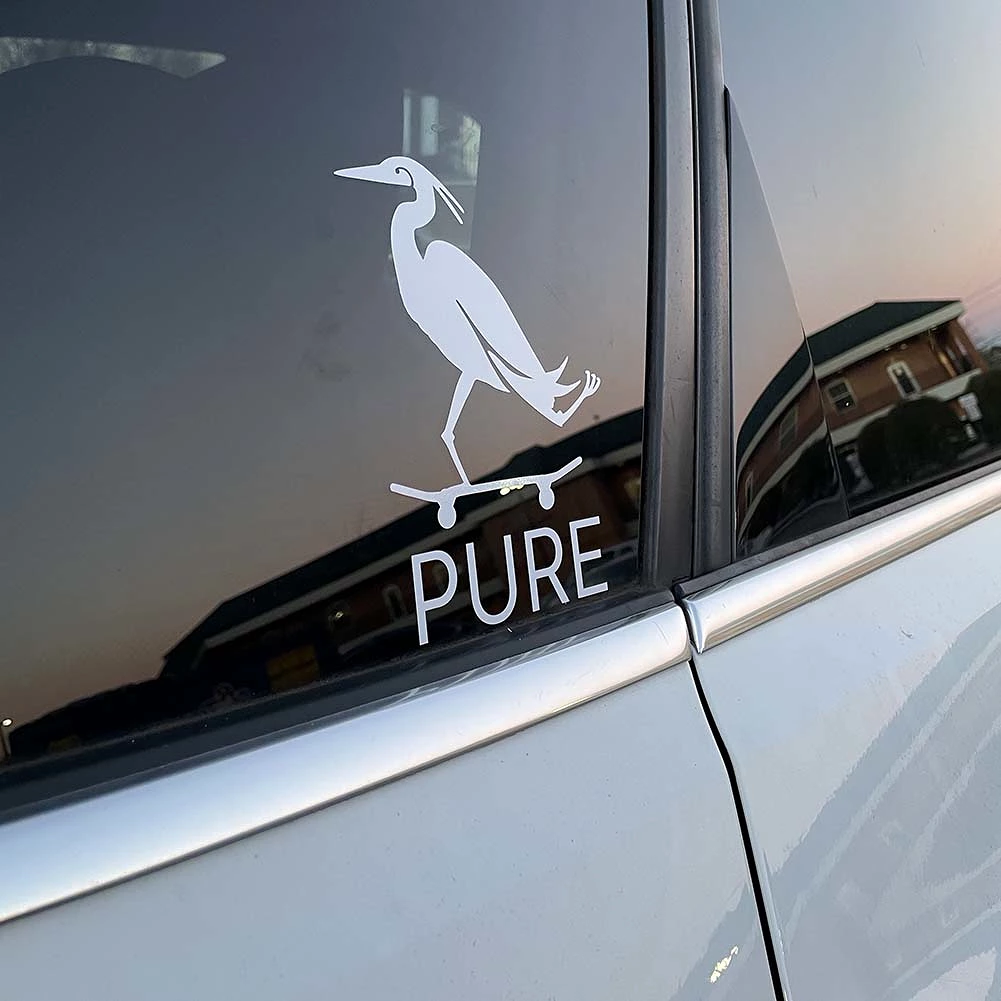 Pure Heron Die Cut Sticker