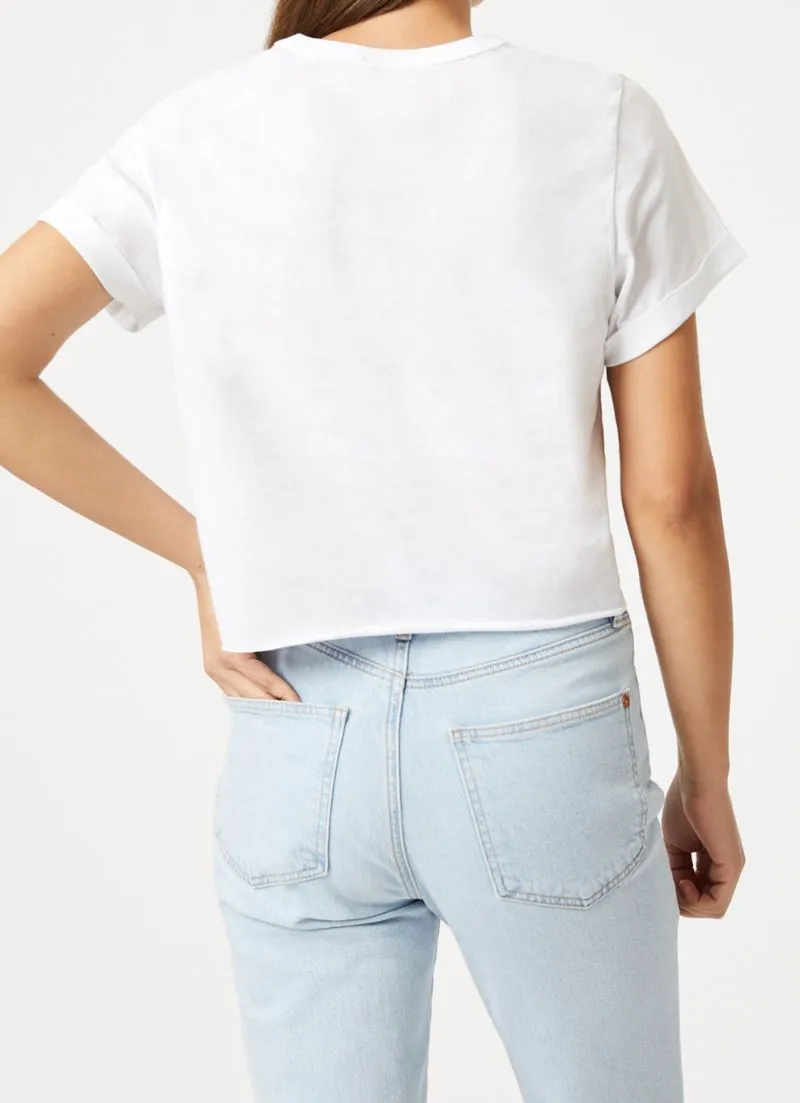 Short Sleeve Crop T-shirt White