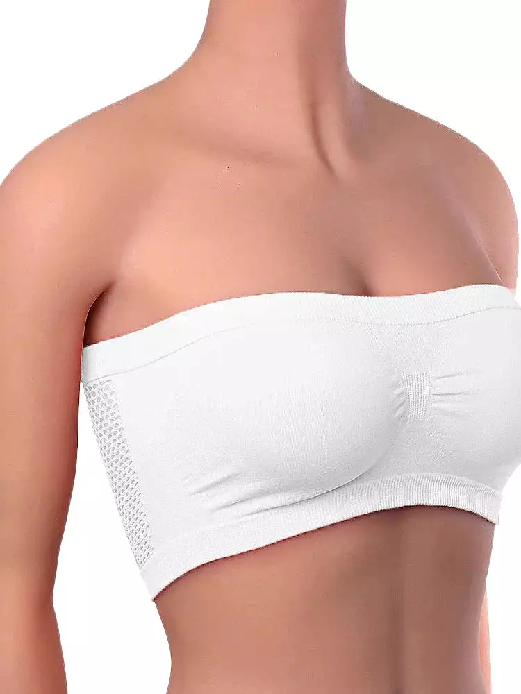 Stylish Pure Color Nylon Bandeau Top for Women - Ideal Comfort and Fashion for Warm Seasons