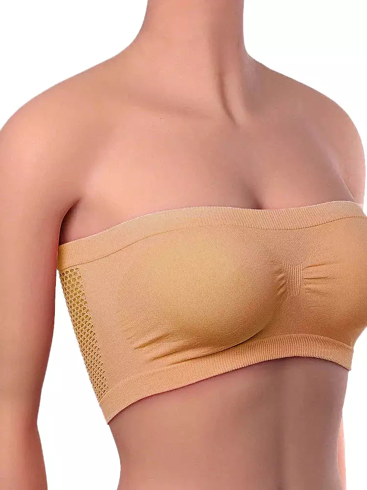 Stylish Pure Color Nylon Bandeau Top for Women - Ideal Comfort and Fashion for Warm Seasons