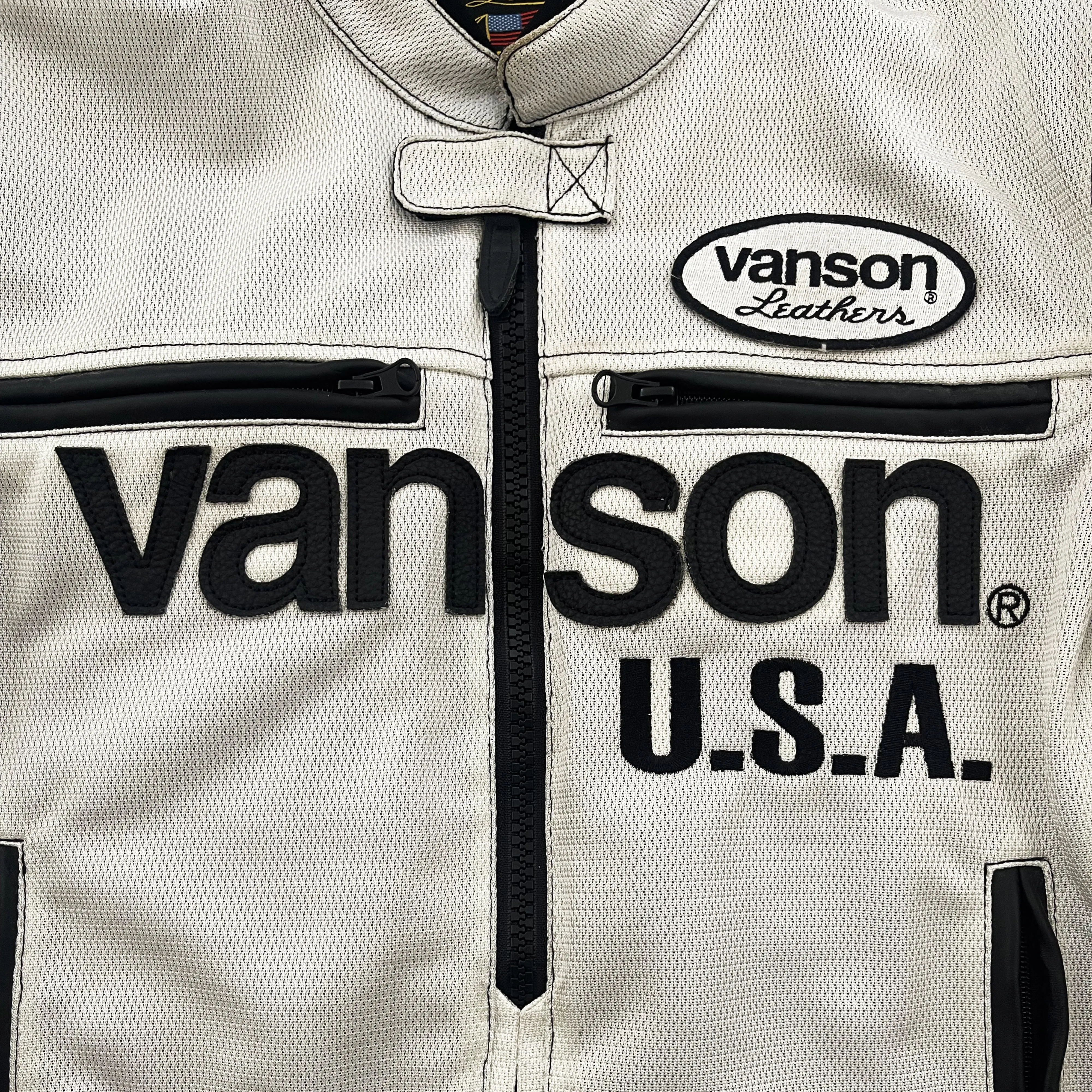 Vanson Leathers Motorcycle Mesh Racer Jacket - M