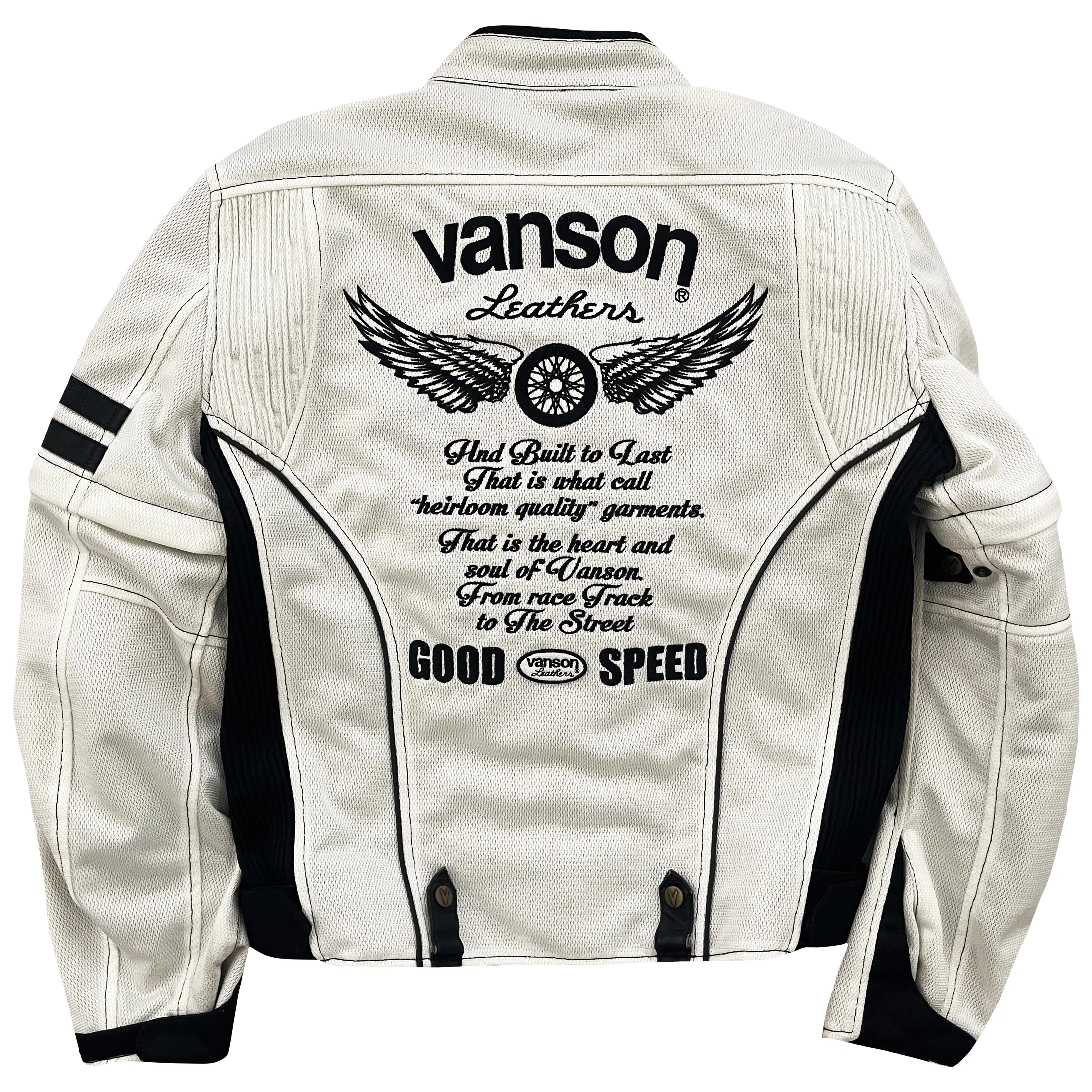 Vanson Leathers Motorcycle Mesh Racer Jacket - M