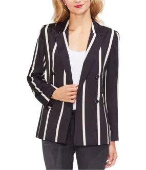 Vince Camuto Womens Dramatic Stripe Double Breasted Blazer Jacket