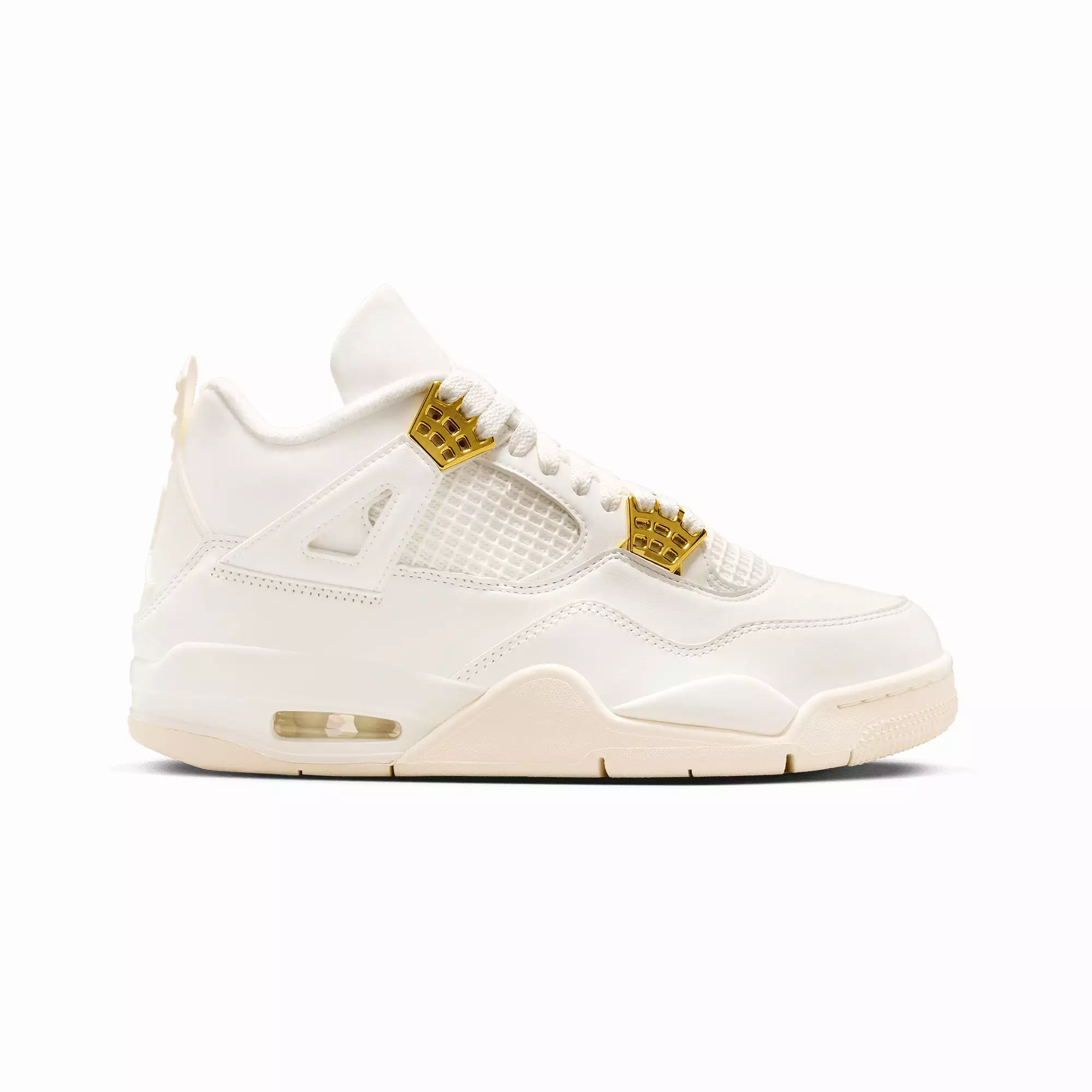 WMN'S AIR JORDAN 4 RETRO 'SAIL/METALLIC GOLD-BLACK'